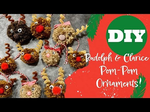 DIY: EASY RUDOLPH REINDEER CHRISTMAS ORNAMENTS!