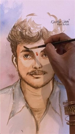Watercolour Portrait | Portrait Painting live Demo ‪@sampratishta‬
