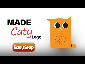 How To Made a Cat Logo on illustrator | very simple easy step