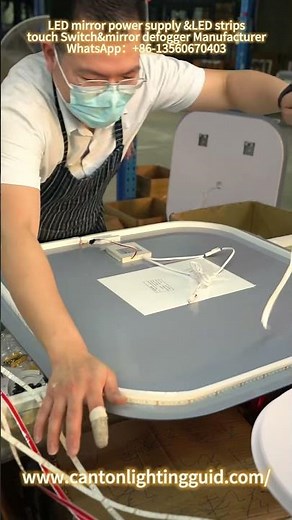 How to diy square vanity mirror with LED strips, LED mirror touch sensor switch with 96W MAX driver.