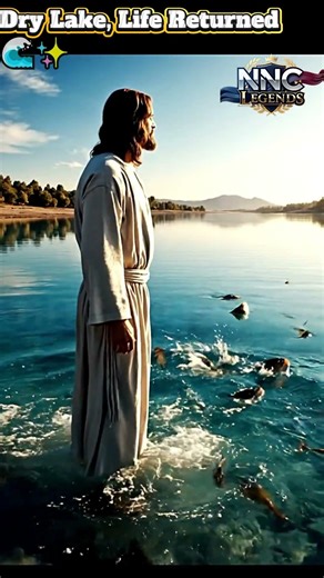 When Jesus Touched the Dry Lake, Life Returned 🌊✨ #faith #jesus #hope #miracle