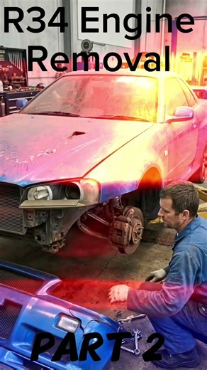 Nissan Skyline GT-R R34 Full Disassembly | Engine Removal & Strip Down – Part 2