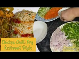 How to Cook Restaurant style Chilli chicken dry | Egg fried Rice