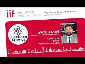 17. IIF - American Atomics Inc., Conor Lynch, Founder