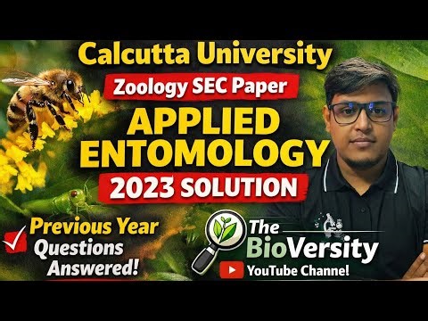 Calcutta University Applied Entomology SEC PYQ Solution 2023 | CU Zoology Major #calcuttauniversity