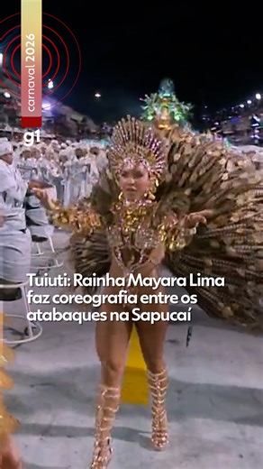#Carnavalnog1 - Quatro escolas encerram nesta terça-feira (17) os desfiles do Grupo Especial de 2026 no Rio de Janeiro. A Paraíso do Tuiuti leva para a Marquês de Sapucaí um samba que se estrutura a partir de expressões rituais em iorubá, idioma africano preservado no Brasil sobretudo pelas religiões de matriz africana. Mayara Lima é a rainha de bateria da escola. A coreografia chamou a atenção nas redes sociais agora é vista na avenida. O enredo “Lonã Ifá Lukumí” propõe contar a trajetória hist