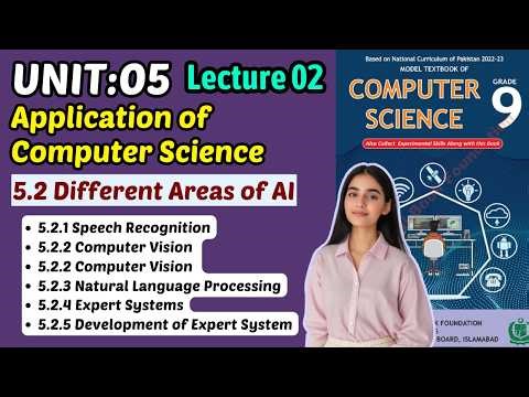 Different Areas of AI | Chapter 5 Application of Computer Science | Class 9 CS Federal Board 2026
