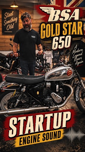 BSA Gold Star 650 Startup & Engine Sound