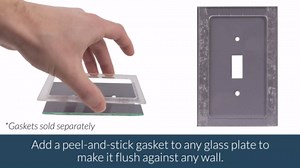 Silver Glass Mirror SWITCH HITS Outlet Wall Plate | 3 Toggle - 1 Duplex | 7.5" x 5.25" | Professional Quality Glass Mirror Switch Plate Covers For All Configurations