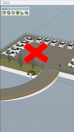 SketchUp tutorial 👌 Curved forms bring life to a simple parking design #nicetower #sketchuptutorial