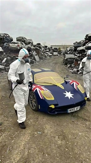 Abandoned Supercar Reborn as Australia Flag Hypercar 🇦🇺 #Shorts