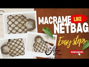 💛 Make a Trendy Macrame Net Bag at Home | Step-by-Step Tutorial