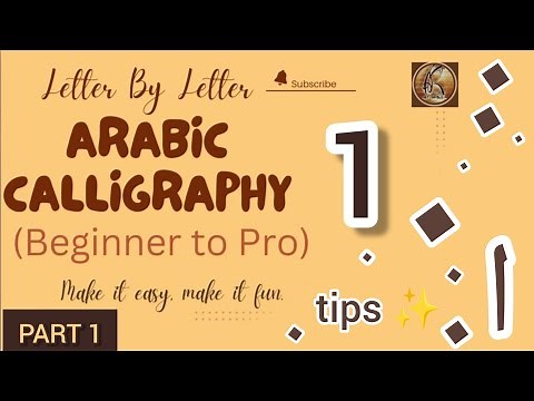 Learn arabic calligraphy at home for beginners (Tutorial 1- nuqaat, tips and ا )
