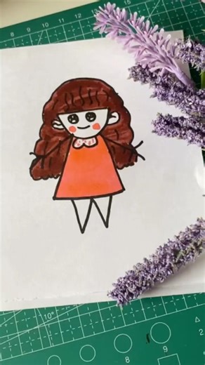 how to draw a doll🎨 #art #artclass #drawing #drawingprocess #painting #diy #crafts