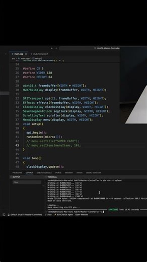 HUB75 LED Panel Menu & Digital Clock | Raspberry Pi Pico + ESP32 #electronics #esp32#raspberrypipico