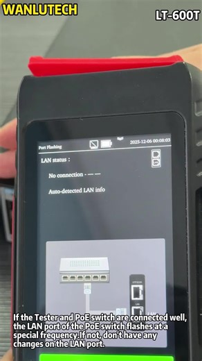 🛠️Port Blinking Feature: rapid network port tracing-WANLUTECH LT-600T#network #networkengineer #networkcable #wiretracing #poeswitch