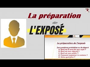 La Préparation De L’exposé : Les questions préalables ou de départ