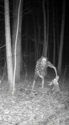 Creepy Creature Drags Deer in the Woods! #shorts