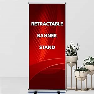 JUST 4 SIGNS 33.5"x80" Standard Retractable Banner Stand with Padded Oxford Bag