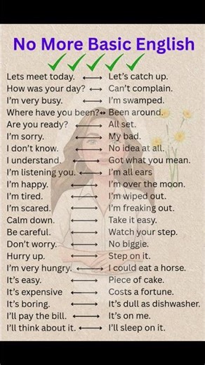 Basic vs. Advanced English Speak Like a Native 🗣️ #EnglishLearning #LearnEnglish #EnglishTips