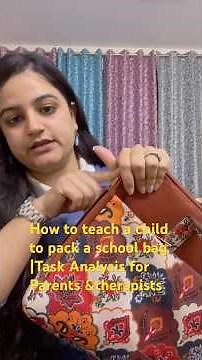 How to teach a child to pack a school bag |Task Analysis for parents & therapists #school #virl