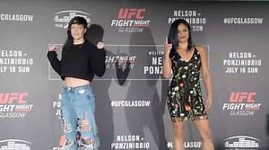 Face offs!! Gunnar Nelson vs. Santiago Ponzinibbio and Joanne Calderwood vs Cynthia Calvillo at #UFCGlasgow media day!! | UFC