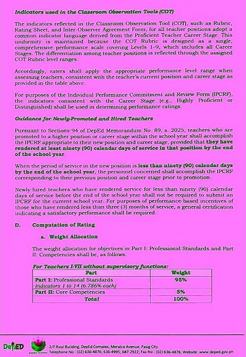 1 FULL CLASSROOM OBSERVATION FOR SY 2025-2026