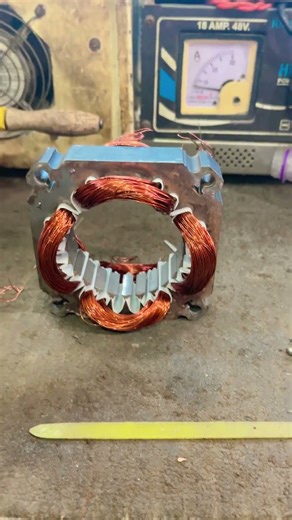 Washing machine spin motor winding