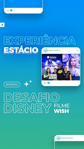 Estácio on Instagram: "Ser aluno Estácio é uma experiência! ✨ 2024 mal começou e nossos alunos da área de Gestão já participaram de uma dinâmica inesquecível, em parceria com a Disney. Eles passaram um dia no escritório do grupo, em São Paulo, com direito a tour completo e bate-papo com profissionais renomados, inclusive, com o presidente da companhia no Brasil, Renato D’angelo. Também colocaram em prática os seus conhecimentos desenvolvendo um case de lançamento do filme “Wish: O Poder Dos Des