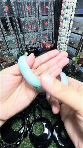 Grade A (natural colour) Standard Size Jade Bangle