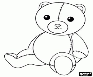 Beautiful teddy bear coloring page printable game