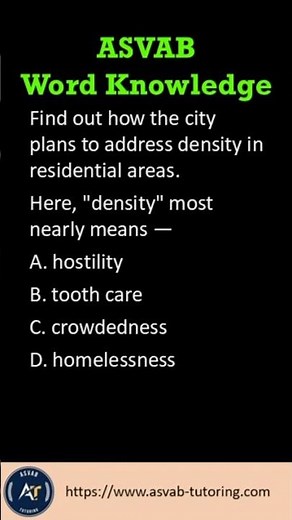 ASVAB Word Knowledge Practice Test.