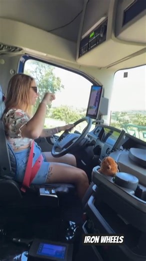 # Iron wheels with 🚛 scania truck #funny mode girl