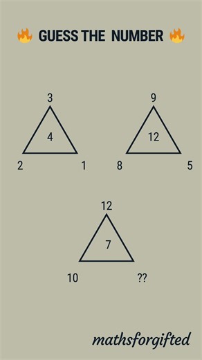 Can You Find the Hidden Number? 🤯 Triangle Math Puzzle