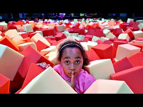 BEST HIDE AND SEEK SPOT IN TRAMPOLINE PARK!!