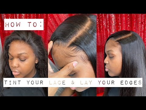 How To: TINT YOUR LACE Using MAKEUP | Side Part Wig | With Voice Over