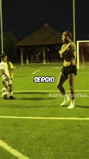 Sergio Ramos Teaches His Son Penalty Kicking Skills