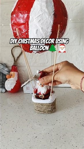 Diy Christmas decor 🌲 using ballon | christmas decoration #christmascrafts