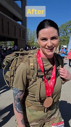SSG Natalie Hernandez and many other Soldiers rucked the Lincoln Half-Marathon today. 13.1 miles later, and she still has her motivation and confidence. #GuardTheGoodLife #nationalguard #lincolnmarathon #lincolnmarathon2025 #nebraskatok | Nebraska Army National Guard