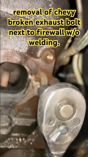 removal of broken exhaust bolt without welder. #chevytrucks