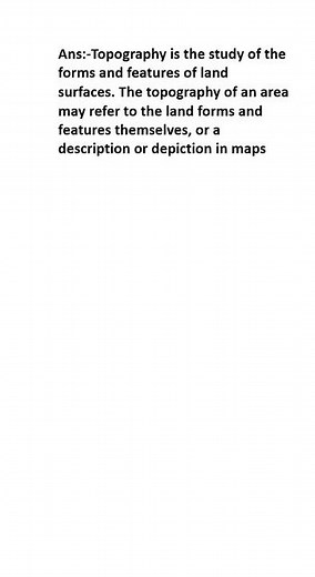 What is Topography?