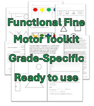 OT Functional Fine motor Evaluation Tool Kit for each grade