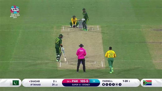 A much-needed big over for Pakistan. #T20WorldCup | #PAKvSA | ICC - International Cricket Council