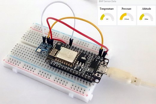 NodeMCU Data Logger to save Temperature and Pressure on Thinger.io Cloud Platform