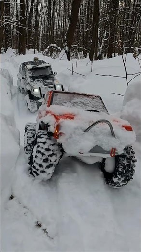 RC Crawlers Conquer Snow Tracks Challenge