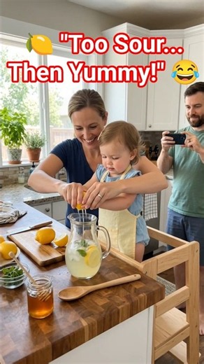 🍋 Baby Makes Lemonade with Mom! 🥹 | Cutest Kitchen Adventure Ever | Family Shorts
