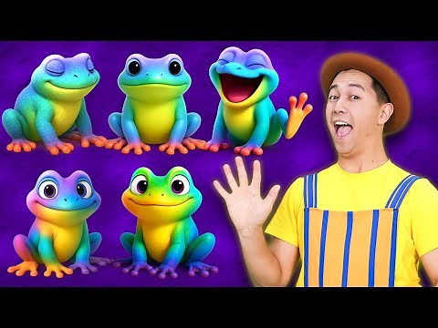 5 Little Rainbow Frogs 🐸🎨 | Tigi Boo Kids Songs