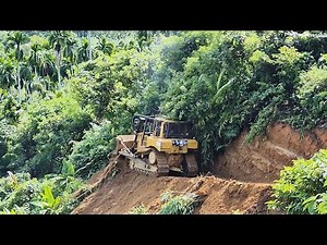 Caterpillar D6R XL Bulldozer in Action | Land Clearing & Road Construction for Local Farmers