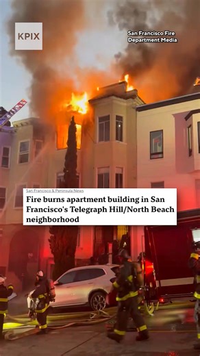 1.2M views · 4.5K reactions | BREAKING NEWS: A fire was burning in a multi-story apartment building in San Francisco's Telegraph Hill/North Beach neighborhood on Friday evening. The fire was reported on Montgomery Street near Vallejo Street and located on the top floor of the building. Firefighters had begun to knock down the fire as of 5:30 p.m., and white smoke seen coming from the building. It was unclear who may have been inside the apartment. | KPIX CBS San Francisco Bay Area | Facebook