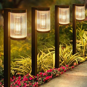 4 Pack Solar Pathway Lights, Solar Lights Outdoor Waterproof for for Yard, Landscape, Path, Walkway